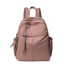 Mochilas Vintage para mujer, mochila escolar de cuero auténtico para niñas, mochila escolar con cremallera, mochila de viaje a la moda C1276 2024 - compra barato