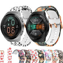 Pulseira de silicone para relógio inteligente, pulseira de silicone estampada para reposição em honor magic 2, 46mm, 42mm, gt 2e 2 2024 - compre barato