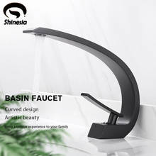 Shinesia Bathroom Basin Faucets Black and Multi-Colored Mixer Taps Hot and Cold Water Single Handle Single Hole InnovationDesign 2024 - buy cheap
