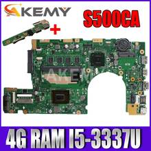 Akmey s400ca placa mãe do portátil para asus vivobook s500ca s400c s500c original 4gb-ram I5-3317U placa livre 2024 - compre barato