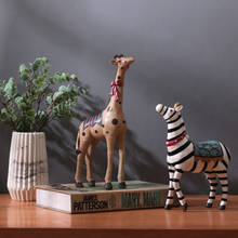 Circo macacos girafa arte escultura zebra animal estátua orn resina artesanato americano decoração de casa decoração quarto r4392 2024 - compre barato