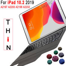Чехол с 7 клавиатурой для Apple iPad 10,2 2019 7 7-го 8-го поколения A2197 A2200 A2198 A2232, чехол для iPad 10,2 с клавиатурой с подсветкой 2024 - купить недорого