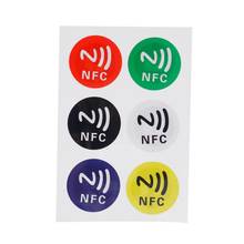 (6 шт./лот) наклейки NFC NTAG213 NFC-метки, клейкая этикетка-наклейка RFID, универсальная бирка Ntag213 RFID-метка для всех NFC-телефонов 2024 - купить недорого