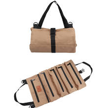 47*28*8.5CM 5 grid Tool Bag Canvas Tool Roll Pouch Multi-Purpose Zipper Storage Pocket Hanging Portable Toolbag 2024 - buy cheap