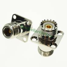 N Female to UHF SO-239 SO239 Female Jack Straight Flange Adapter RF Connector 2024 - buy cheap