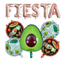 11pcs Mexican Fiesta Theme Birthday Party Decorations Kids Foil Cactus Baby Avocado balloon Love Balloon Globos Ball photo props 2024 - buy cheap