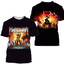 Nova chegada manowar final batalha mundo t camisa das mulheres dos homens 3d impresso novidade moda tshirt hip hop streetwear casual verão topos 2024 - compre barato