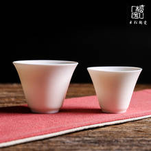 Whiteware cerâmica Jogo de Chá Xícara de chá de Porcelana Jade Pequeno Número de Host Único Copo Kung Fu Xícara de Chá Xícaras De Chá Em Cerâmica Chá conjunto Siteel 2024 - compre barato