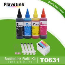 Plavetink kits de recarga de tinta corante, 4 cores + t0631 t0632 t0633 t0634 cartucho de refil para epson stylus c67 c87 c87 plus impressora 2024 - compre barato