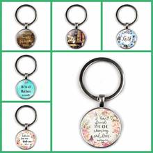 New Vintage Many Books So Small Time Silver Plated Keychain Books Offer Bible Glass Key Chain Key Ring Mans Woman Gift Souvenir 2024 - buy cheap