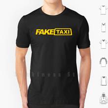 Fakedaix-merch-Camiseta de algodón artesanal, 6xl talla grande, Logo de Taxi falso, Xhamster Mia, Khalifa, Sexy 2024 - compra barato