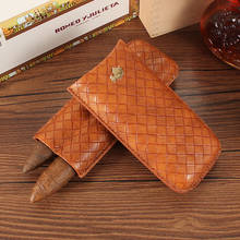 COHIBA Leather Cigar Case Portable Travel Humidor Box Pocket Cigar Humidor Holds 2/3 Cigars Accessories 2024 - buy cheap
