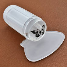 Sello adhesivo de silicona suave clara para uñas, 2,8 CM, gelatina de silicona transparente estampador de uñas, 1 Juego 2024 - compra barato