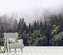 Free Shipping Customize Wall Stickers Fog Mountian Peak Wall Mural Decals Creative Design for Home Deco Photo Wallpaper 2024 - buy cheap