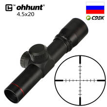 ohhunt 4.5X20 1 Inch Compact Hunting Rifle Scope Tactical Optical Sight P4 Glass Etched Reticle Riflescope Flip-Open Lens Caps 2024 - buy cheap