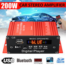 100+100W 12V Audio Amplificador HIFI Audio Power Amplifier bluetooth Stereo for Car Music Amplifiers FM Radio USB/TF/AUX G8 2024 - buy cheap