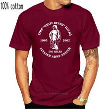 2019 moda nova a morte branca simo hayha finlandês finlândia exército guerra mundial 2 sniper t-shirts 2024 - compre barato