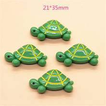 10pcs Kawaii  Resin Animal Tortoise Miniature Flatback Cabochon Art Supply DIY Craft Scrapbooking,21*35mm 2024 - buy cheap