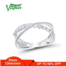 VISTOSO-anillos de oro blanco 585 de 14 quilates para mujer, sortija de compromiso con diamantes brillantes, joyería fina de aniversario 2024 - compra barato