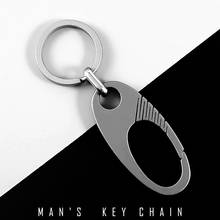 Real Titanium Car Key Chain Men Creative Ultra Lightweight Titanium Keychain Hanging Key Rings Quickdraw Tool Best Gift for Men 2024 - buy cheap