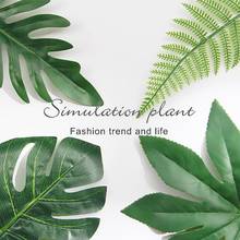 1pcs/lot Hawaii Simulation Leaf Tropical Party Decoration Supplies Plant Palm Jungle Wedding Gift DIY Holiday Decoration 60-65cm 2024 - buy cheap