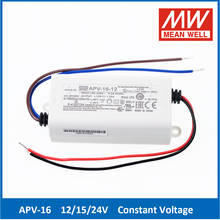Original MEAN WELL APV-16 16W Single Output Switching power supply IP42 5 12 15 24V plastic case LED driver for led lighting 2024 - buy cheap