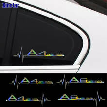 2pcs Colorful Reflective Car windows sticker for Audi A3 A4 A5 A6 A7 A8 TT Q3 Q5 Q7 A1 B5 B6 B7 B8 B9 8P 8V 8L C6 C5 C7 4F 2024 - buy cheap