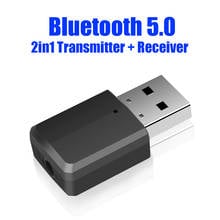 Mini transmissor e receptor de áudio 2 em 1, transmissor e receptor de áudio estéreo via bluetooth com adaptador sem fio auxiliar 3.5mm para tv, pc e alto-falante automotivo 2024 - compre barato