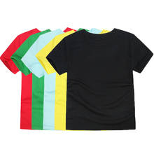 Одежда для мальчиков и девочек Детские однотонные футболки хлопковая футболка с короткими рукавами для малышей Детские летние футболки, топы для малышей от 2 до 14 лет 2024 - купить недорого