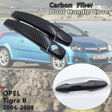 Gloss Black Carbon Fiber Door Handle Cover Catch Trim Accessories for Opel Vauxhall Holden Tigra B 2004 2005 2006 2007 2008 2009 2024 - buy cheap