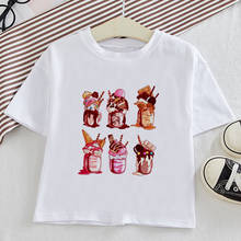 Summer New Boys Clothes Printed Girls Clothes Ice Cream Cake T Shirt Girl Fashion Clothing Kids T Shirt Round Neck Children Tops 2024 - buy cheap