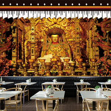 Золотая статуэтка Будды настенное одеяло, буддизм, большая настенная ткань, японское украшение 2024 - купить недорого