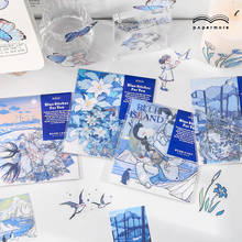 20pcs Aesthetic Blue Island Series Sticker Journal Sticker Decoration Scrapbook DIY Stationary School Supplies Wholesale 2024 - buy cheap