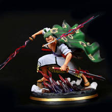 Figura de Anime de 31cm, modelo Roronoa Zoro Battle Ver. Figura de acción coleccionable de PVC, juguete de regalo de alta calidad 2024 - compra barato