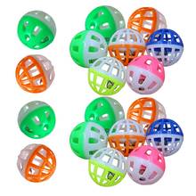 Colourful 18Pcs/Set 4cm Plastic Pet Cat Kitten Play Balls With Jingle Bell Pounce Chase Rattle Toy For Cat pet 2024 - buy cheap