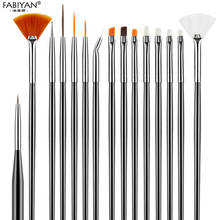 Dotting Painting Drawing Pen Nail Art Polish Gel UV Tips Brush Fan Sector Line Decoration Manicure Tool Set 3-15PCS 2024 - buy cheap