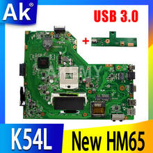 Akemy K54L Laptop motherboard For Asus K54L X54L K54LY X54H K54 Test original mainboard PGA989  HM65 WITH USB 3.0 2024 - buy cheap