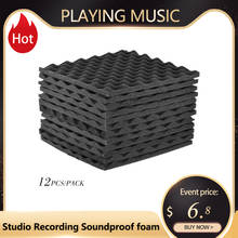 Muslady Studio Acoustic Foams Soundproof foam Panels 30CM 12*12 in For Recording studios Control rooms Vocal booth 12PCS / 24PCS 2024 - buy cheap