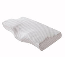 Almohada de cama de espuma viscoelástica, protección para el cuello, rebote lento, almohada en forma de mariposa, tamaño Cervical 2024 - compra barato