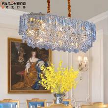 Palace light luxury style art crystal glass lamps post-modern luxury atmosphere living room model room chandelier 2024 - buy cheap