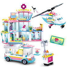 Heartlake City Hospital Ambulance Plane car Helicopter Model building blocks DIY Brick Friends Girl kids toy creative Expert MOC 2024 - buy cheap