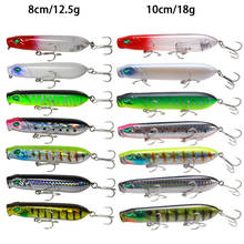 1PC Topwater Popper Fishing Lure 80mm 12.5g 100mm 18g  Hard Bait Floating Lure Fishing Baits Wobblers Long Casting Fishing 2024 - buy cheap