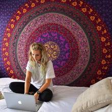 Retro Rectangular Tapestry Indian Mandala Tapestry Hippie Wall Hanging Digital Printing Beach Mat Sunscreen Square Shawl 2024 - buy cheap