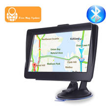 Car GPS navigator 7 inch HD lincoln navigutorFM Bluetooth voice car alarm car navigation with sunshade clip 256MB latest Europe 2024 - buy cheap