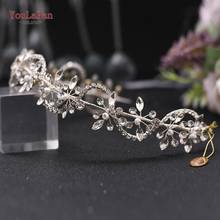 YouLaPan HP266 Trendy Bride Hair Accessories Handmade Wedding Tiara and Crown Headband Bride Hair Band Wedding Headdress 2024 - buy cheap