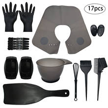 17Pcs/Set Hair Dye Coloring Kit Hair Tinting Bowl Dye Brush Ear Cover Gloves Hair Highlighting Board Dye Mixer 2024 - buy cheap