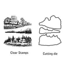 AZSG Beautiful nature Clear Stamps For DIY Scrapbooking /Card Making/Album Decorative Rubber Stamp Crafts Cutting die 2024 - buy cheap