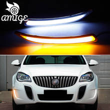 LED DRL Daylights For Opel 2010 - 2015 Insignia GS LED Yellow Turn Signal Daytime Running Headlights 2024 - buy cheap