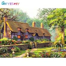 Gatyztory Paint By Numbers For Adults Landscape Coloring By Numbers House Picture Acrylic Paints Set Wall Art Home Decor 2024 - buy cheap