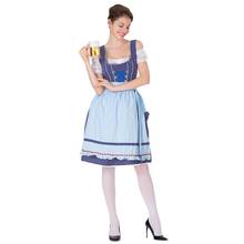 Disfraz de Halloween para mujer, traje de cerveza tradicional, para fiesta Baviera 2024 - compra barato